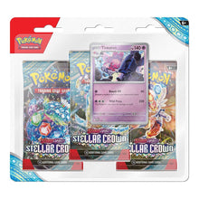 Load image into Gallery viewer, Pokémon: Scarlet &amp; Violet 7: Stellar Crown - 3-pack Blister
