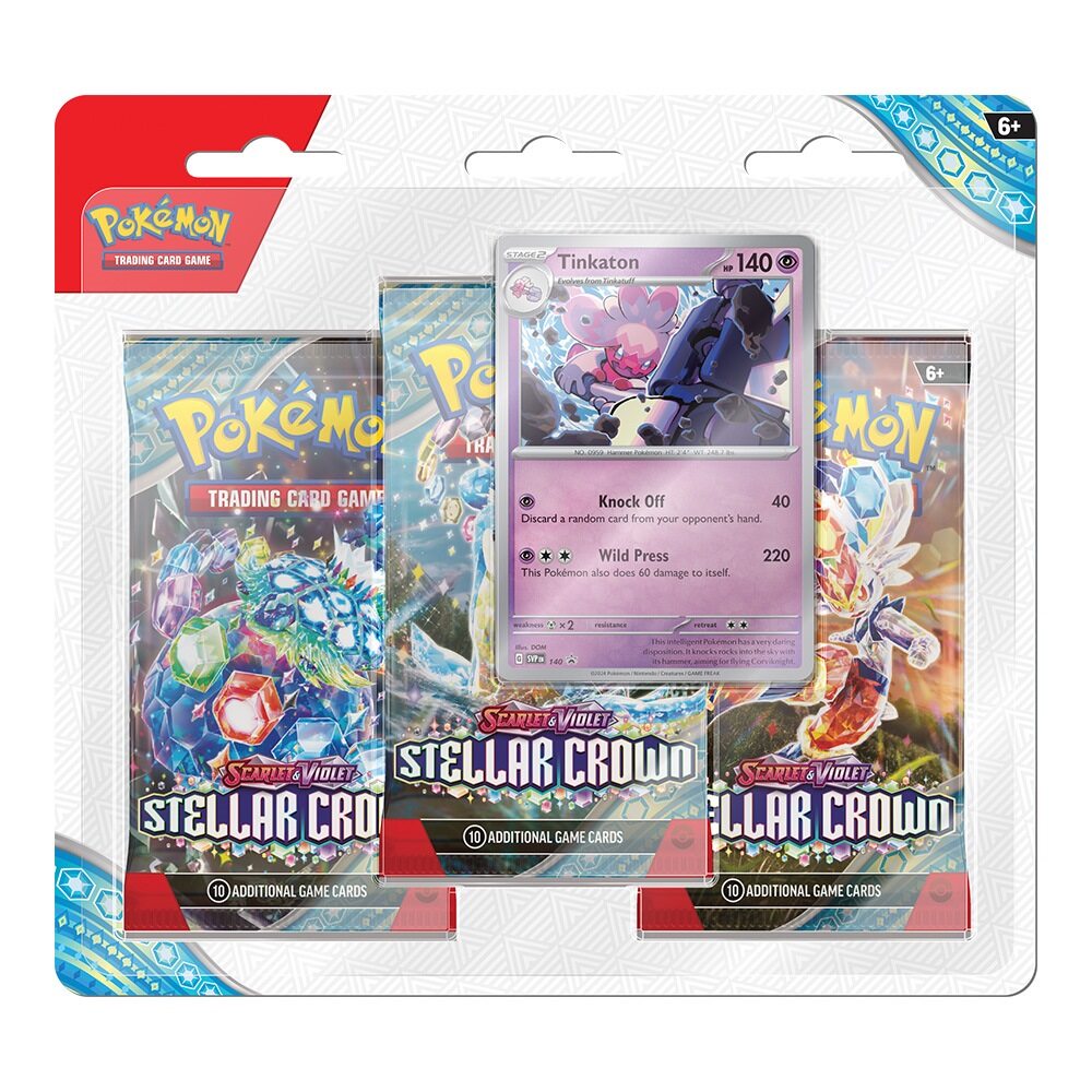 Pokémon: Scarlet & Violet 7: Stellar Crown - 3-pack Blister